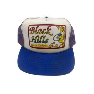 Black Hills South Dakota Trucker Hat Winner Mesh Snapback Vintage Souvenir